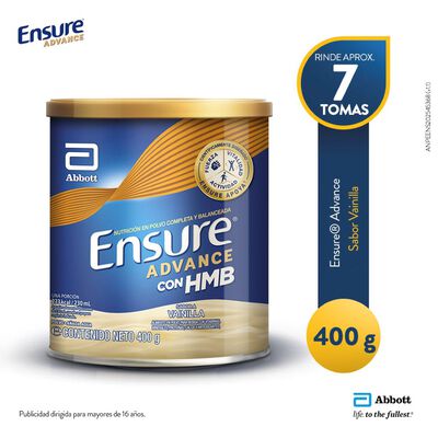 Ensure Advance Sabor Vainilla - Lata 400 G