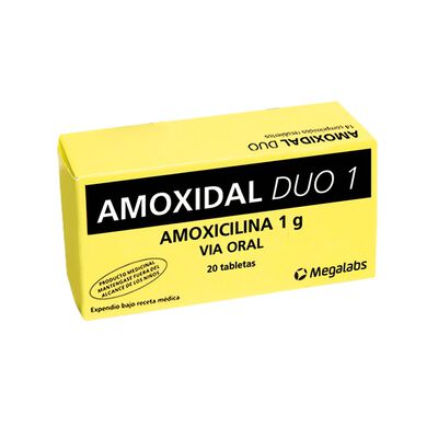 Amoxidal Duo 1g Tableta - Caja 20 UN