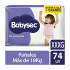 Pa&ntilde;al Babysec Premium Packet&oacute;n talla XXXG - Bolsa 74 UN, , large image number null