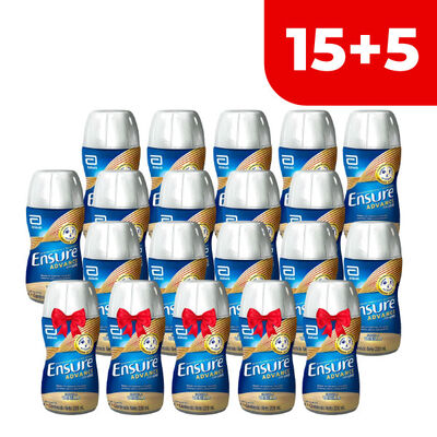 Pack 20 Ensure Advance L&iacute;quido Vainilla - Frasco 220 ML