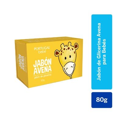 Jab&oacute;n Glicerina Avena Portugal Beb&eacute; - Caja 80 G