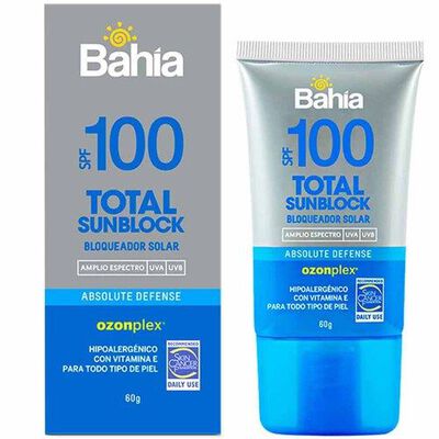 Bloqueador Bahia Total Sunblock Spf100 - Frasco 60 G