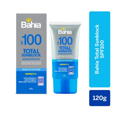 Bloqueador Bahia Total Sunblock Spf100 - Frasco 120 G