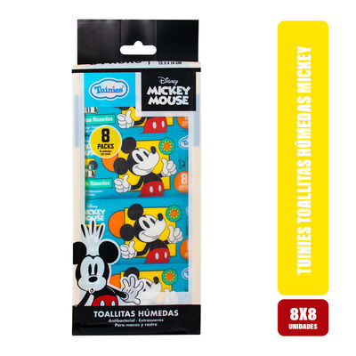 Toallitas H&uacute;medas Tuinies Mickey Mouse - Bolsa 8 Unidades