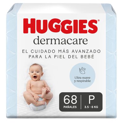 Pa&ntilde;ales Huggies Dermacare Talla P -  Bolsa 68 UN