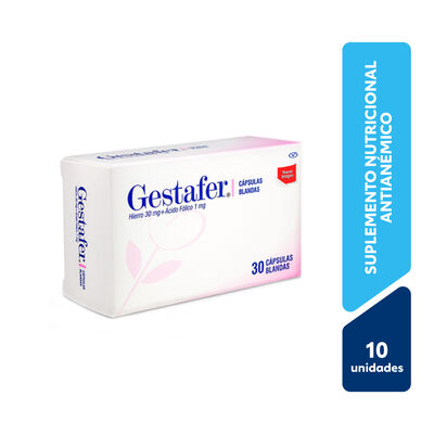 Gestafer 30Mg/1Mg C&aacute;psulas Blandas - Bl&iacute;ster 10 UN
