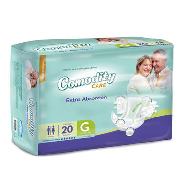 Pa&ntilde;al Comodity Care Talla G - Bolsa 20 UN