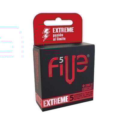Preservativos Five Extreme Ultra Estimulante - Caja 5 UN