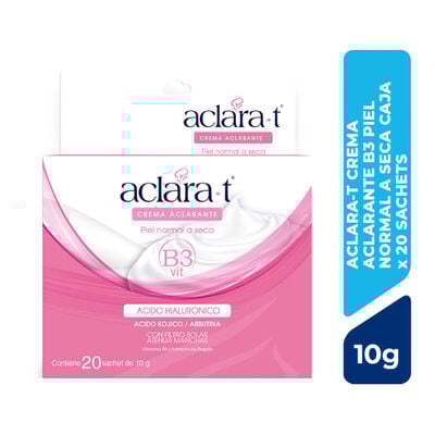 Aclara-T crema B3 Aclarante piel normal a seca - Sachet 20 UN