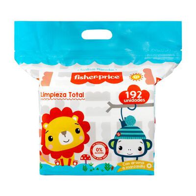 Toallitas Humedas Limpieza Total Fisher Price- Bolsa 192 UN