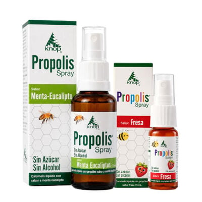 Propolis Menta Eucalipto Frasco 30 Ml & Kids sabor fresa Frasco 15 Ml - Pack 2 UN