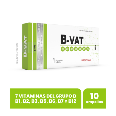 B-Vat Soluci&oacute;n Inyectable 2 ML - Caja 10 UN