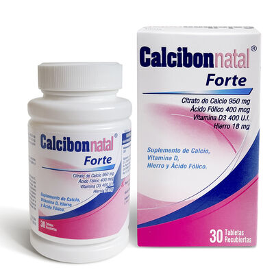 Calcibone Natal Forte Tabletas Recubiertas - Frasco 30 UN