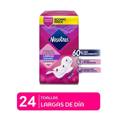Nosotras Larga Extra Suave Protecci&oacute;n y Confianza - Bolsa 24 UN