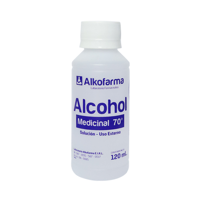 Alcohol 70&deg; Alkofarma  - Frasco 120 ML