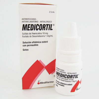 Medicortil Soluci&oacute;n Oft&aacute;lmica Est&eacute;ril Gotas - Frasco 2.5 ML