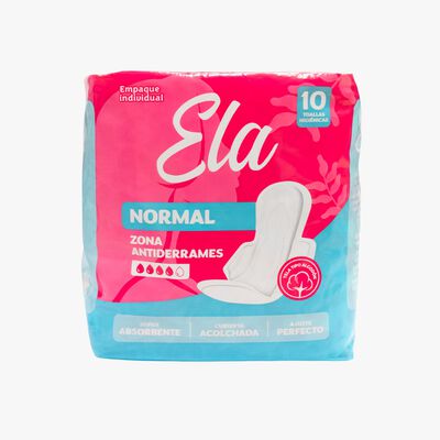 Toalla Higi&eacute;nica Ela Fem Care Normal - Bolsa 10 UN