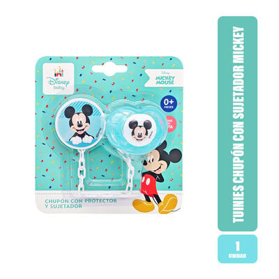 Chup&oacute;n con protector y sujetador Tuinies  Disney Mickey - 1 Unidad