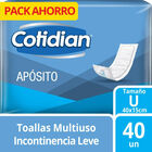 Toallas Multiuso Cotidian Ap&oacute;sito Talla U. - Bolsa 40 UN, , large image number null