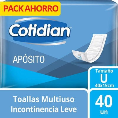 Toallas Multiuso Cotidian Ap&oacute;sito Talla U. - Bolsa 40 UN