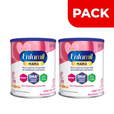 D&uacute;o Pack Enfamil Mam&aacute; en Periodo de Embarazo y Lactancia Sabor Vainilla - Lata 400 G