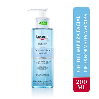 Eucerin Dermatoclean Gel Facial - Frasco 200 Ml