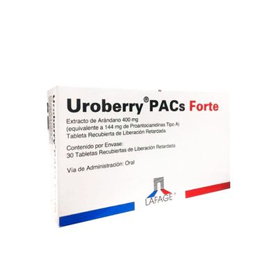 Uroberry Pacs Forte Tabletas - Caja 30 UN