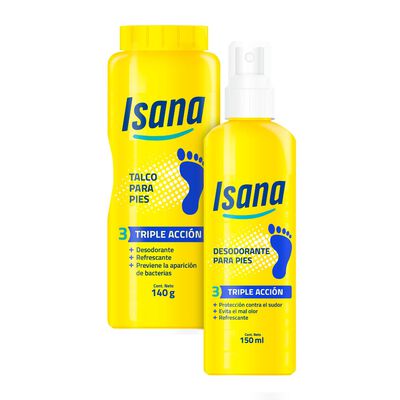 Isana Talco 140G + Deo - Pack 2 UN
