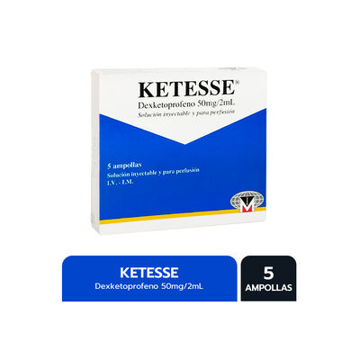 Soluci&oacute;n Inyectable Ketesse 50 Mg / 2 ML - Caja 1 Ampolla