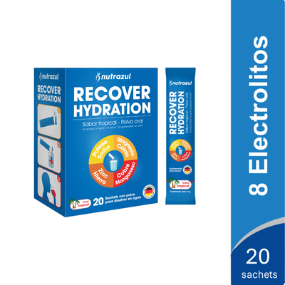 Nutrazul Recover Hydration Sticks Sabor Tropical - Caja 20 UN
