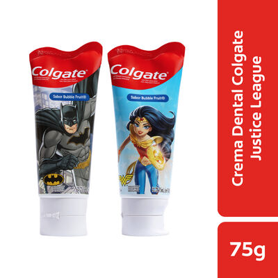 Crema dental Colgate Batman / Mujer Maravilla 75ml Aleatorio
