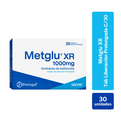 Metglu XR 1000MG - Caja 30 tabletas recubiertas