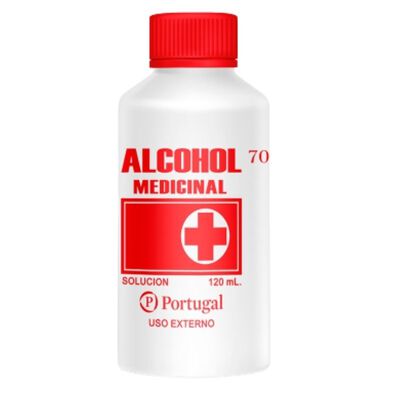 Alcohol 70&deg; Portugal - Frasco 120 ML