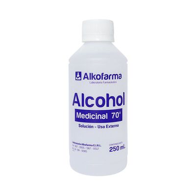 Alcohol 70&deg; Alkofarma - Frasco 250 ML