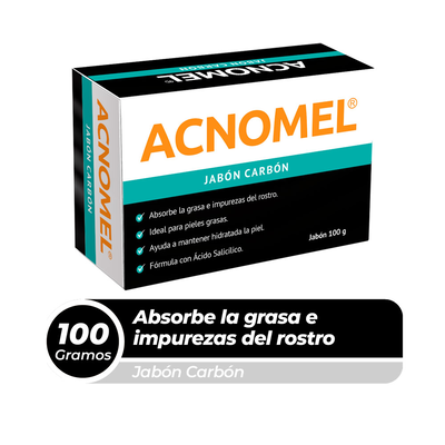 Acnomel Jab&oacute;n en Barra Carb&oacute;n - Barra 100 G