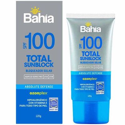 Bloqueador Bahia Total Sunblock Spf100 - Frasco 120 G
