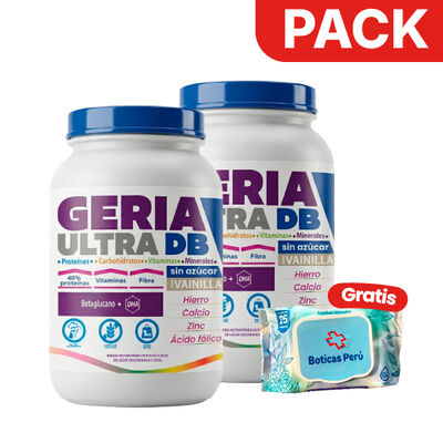 D&uacute;o Pack GeriaUltra DB Sabor Vainilla - Pote 1Kg