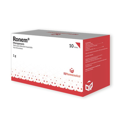 Ronem 1 g Polvo para Soluci&oacute;n Inyectable - Caja 10 UN
