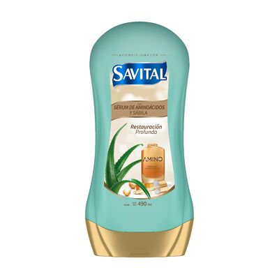 Savital Acondicionador Amino&aacute;cidos y S&aacute;bila - Frasco 490 ML