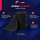 Fisiotech Venda Cohesiva Negro 7.5cm x 5 M - Caja 1 UN, , large image number null