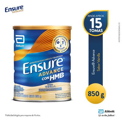 Ensure Advance Sabor Vainilla - Lata 850 G