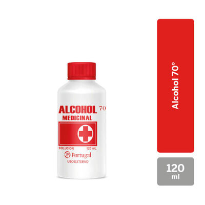 Alcohol 70&deg; Portugal - Frasco 120 ML