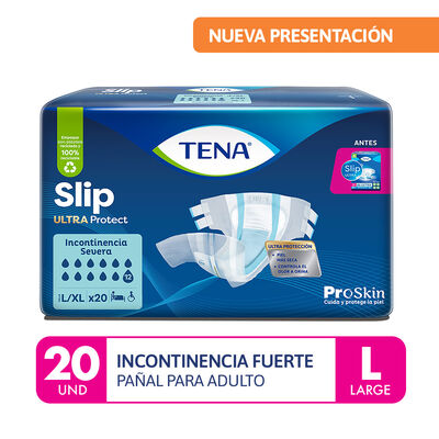 Pa&ntilde;ales Tena Slip Ultra Protect Talla L/XL - Bolsa 20 UN