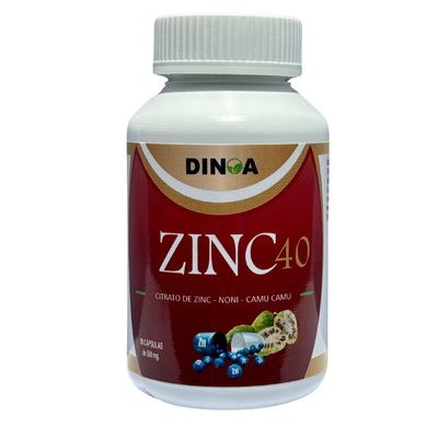 Zinc 40 C&aacute;psulas - Frasco 90 UN