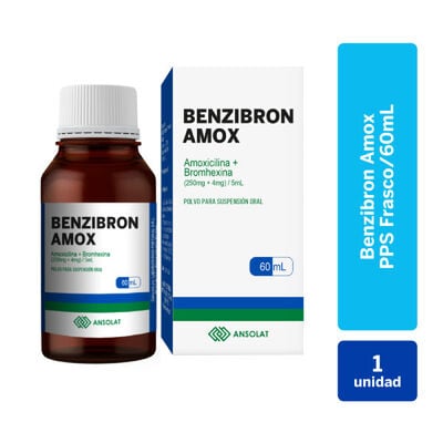 Benzibron Amox 250MG/5ML - Jarabe 60 Ml