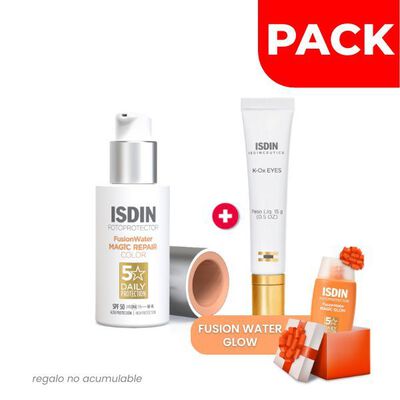Isdin Isdinceutics K-Ox Eyes & FotoUltra Fusion Water Magic Repair Color 50 ML  - Pack 2 UN