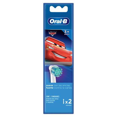 Oral B Cepillo Repuesto El&eacute;ctrico Disney Cars - Caja 2 UN