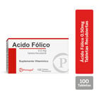 Acido Folico 0.5Mg Tableta - Caja 100 UN, , large image number null