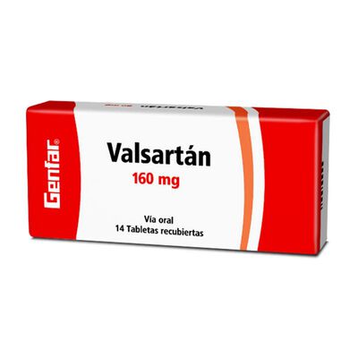 Valsart&aacute;n 160 Mg Tabletas - Caja 14 UN