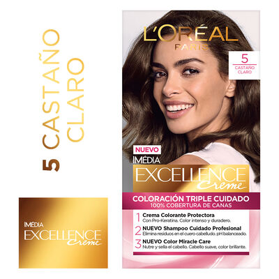 Tinte Excellence 5 Casta&ntilde;o Claro Natural - Caja 1 UN